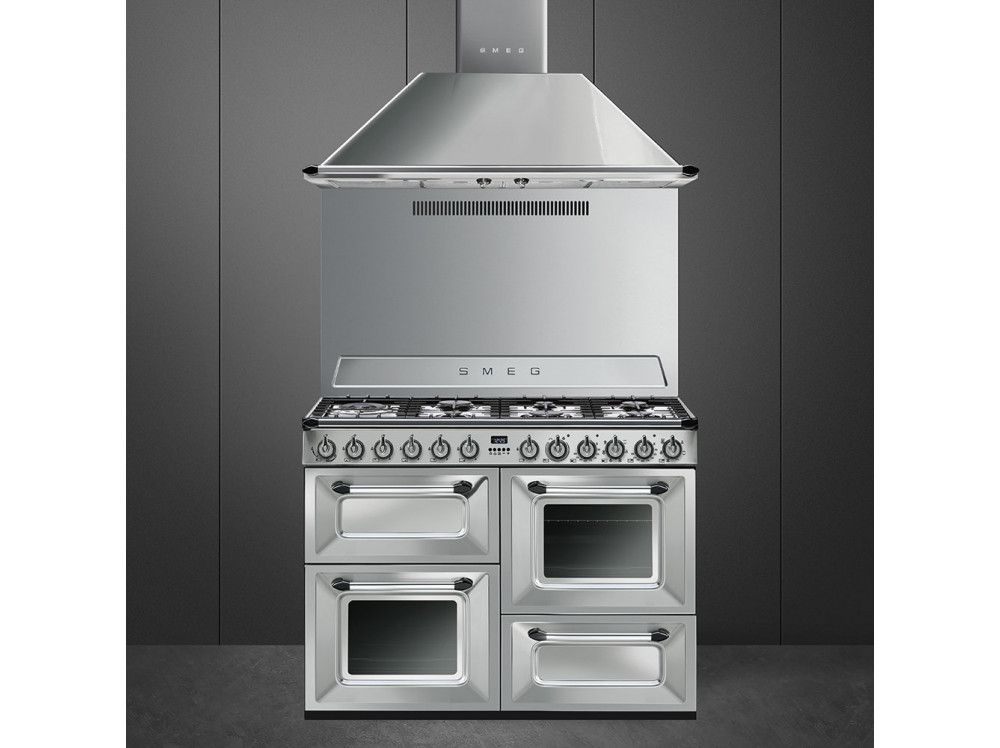 SMEG TR4110X-1 Отдельностоящий варочный центр, 110 см, 3 духовки,нержавеющая сталь.