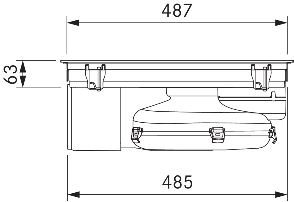 Сплошная индукционная варочная панель BORA X Pure 2 со встроенной вытяжкой / вытяжной вентиляцией. Г