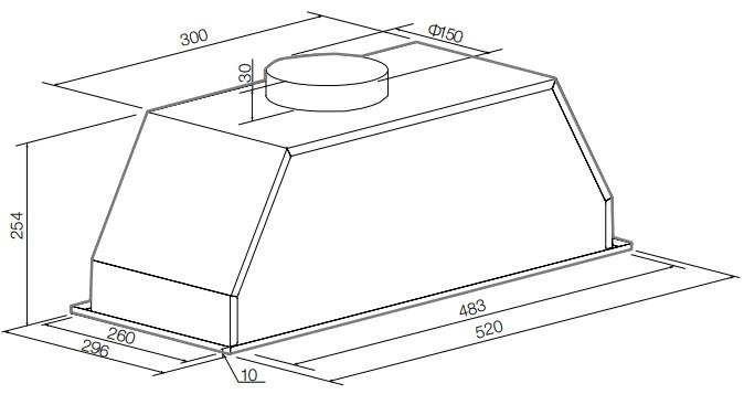 Встраиваемая вытяжка Comfort  Graude LB 52.0 EL