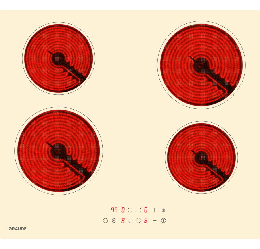 Стеклокерамическая варочная панель Premium  Graude EK 60.0 C
