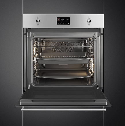 SMEG SO6302TX Многофункциональный духовой шкаф, 60 см, 10 функций, нержавеющая сталь